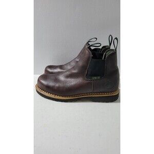 Georgia Giant Waterproof High Romeo Brown Leather Boots Size 9.5 M